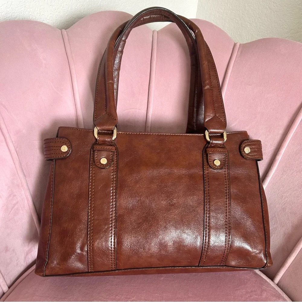 Liz Claiborne Vintage gorgeous leather tote bag - Picture 2 of 16